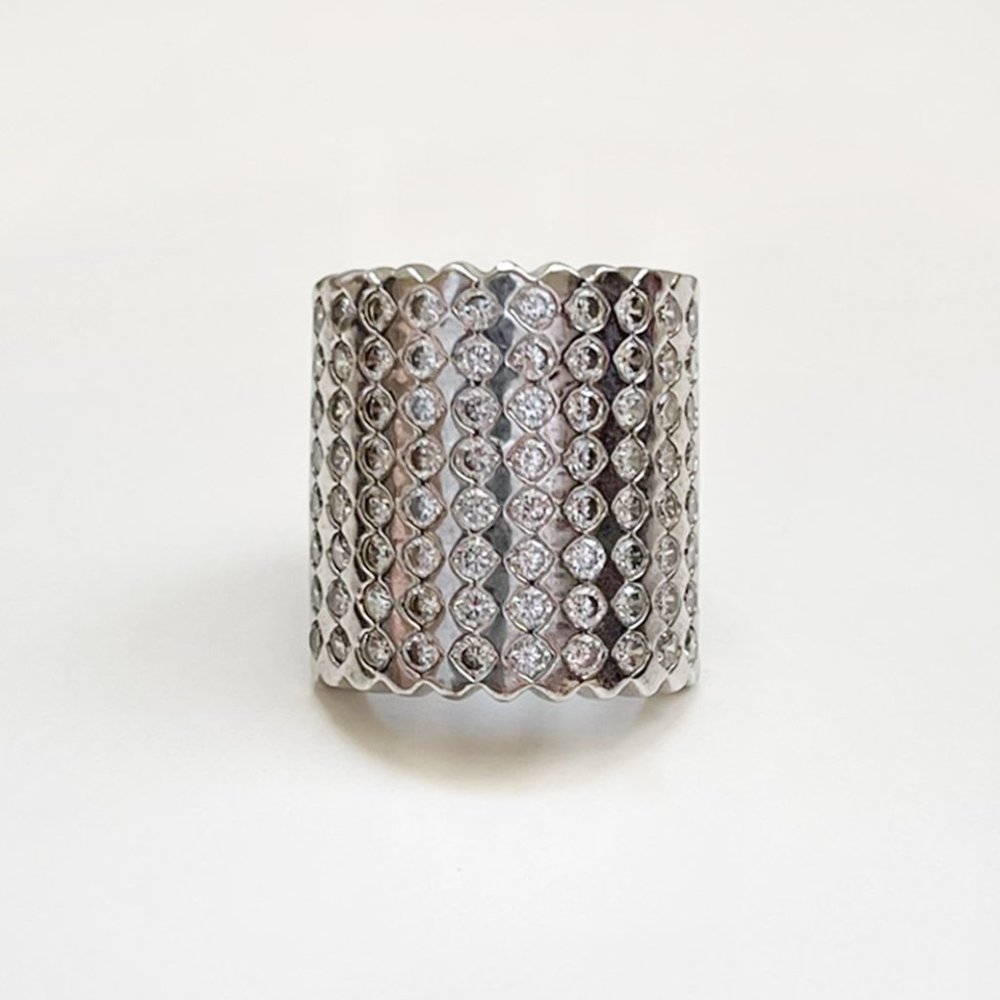CZ Encrusted Cocktail Ring